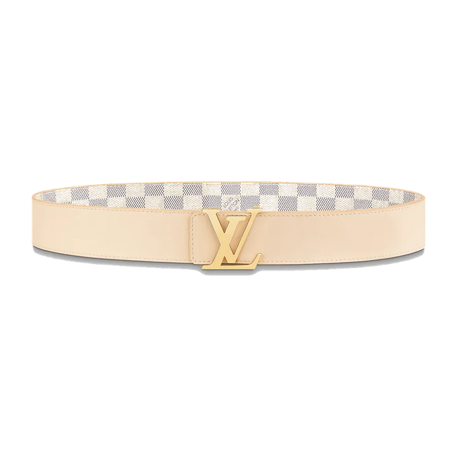Ceinture réversible LV Initials 40 mm — Crème Damier