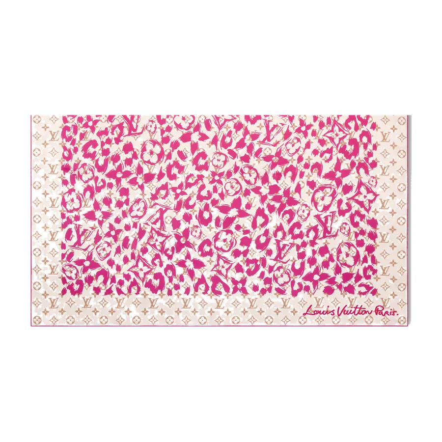 LV Safari Square 90 — Crème & Rose
